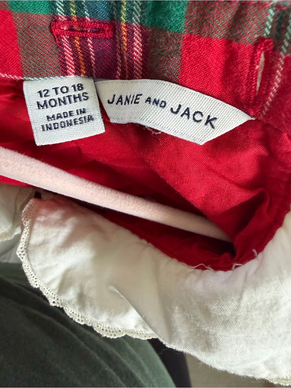 Janie and Jack The Tartan Plaid Holiday Matching Set 12-18 Months - Picture 4 of 8